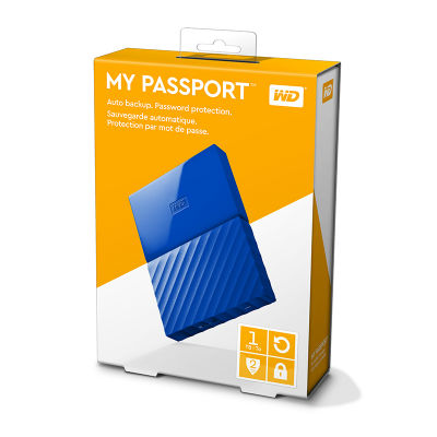 Ổ cứng di động WD My Passport 1TB - New 2016 (Xanh biển) WDBYNN0010BBL