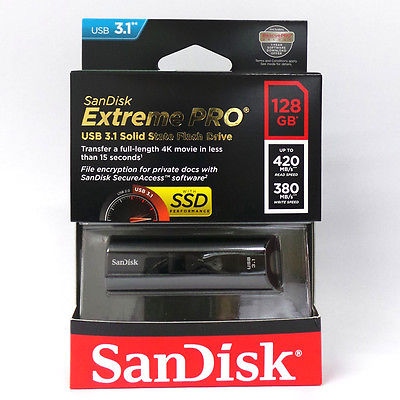 SANDISK EXTREME PRO USB 3.1 128GB  SDCZ880-128G