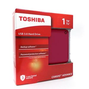 Ổ cứng di động Toshiba canvio advance 1TB Đỏ