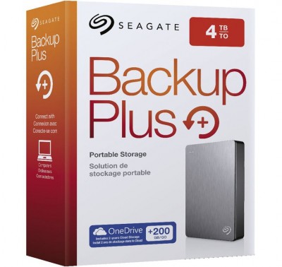 Seagate Backup Plus Portable Drive 4TB 2.5" Silver ( STDR4000301) 