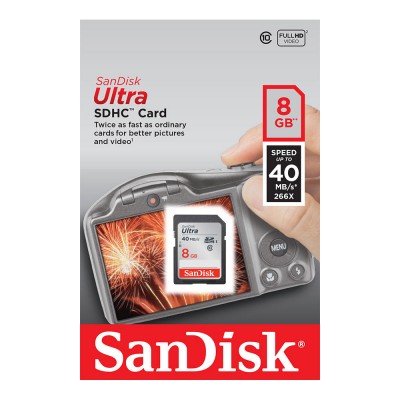 Thẻ nhớ SD Sandisk Ultra 8GB Class10 - 40Mb/s - SDSDUN-008G-G46