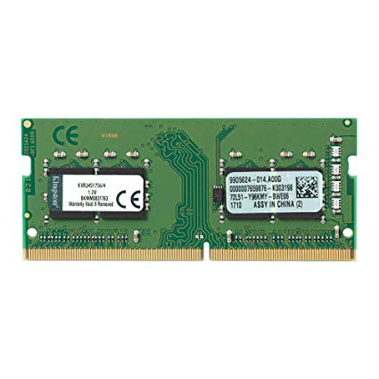 Ram Laptop Kingston SODIMM 1.2V 4GB 2400MHz DDR4 Non-ECC CL17 SODIMM 1Rx8 - KVR24S17S6/4 