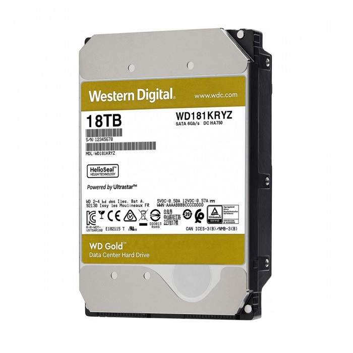 Ổ cứng HDD WD Gold 18TB 3.5" - WD181KRYZ
