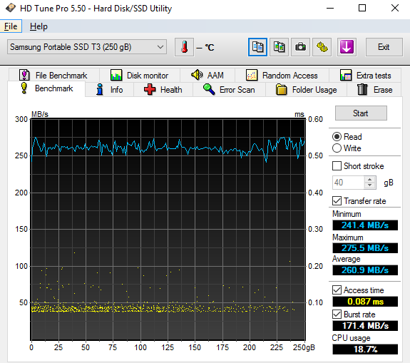 kiểm tra ổ cứng di động Samsung SSD T3