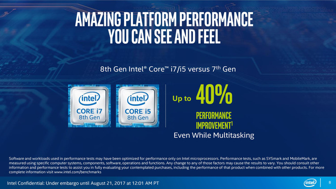 Intel chơi “chiêu”, chính thức ra mắt Core i thế hệ 8 dưới tên Kaby Lake Refresh cho laptop, chưa có Coffee Lake cho máy bàn