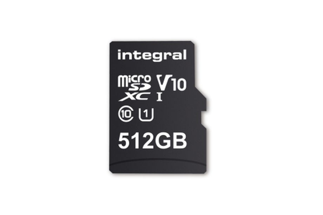 Thẻ nhớ Integral MicroSD 512GB, dung lượng cực lớn nhất ra mắt