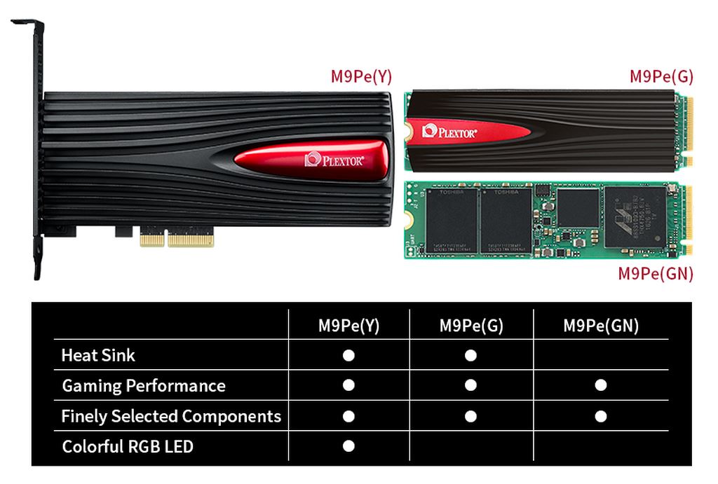 Bộ 3 thiết bị lưu trữ mạnh mẽ SSD Plextor M9Pe -  tốc độ đỉnh cao