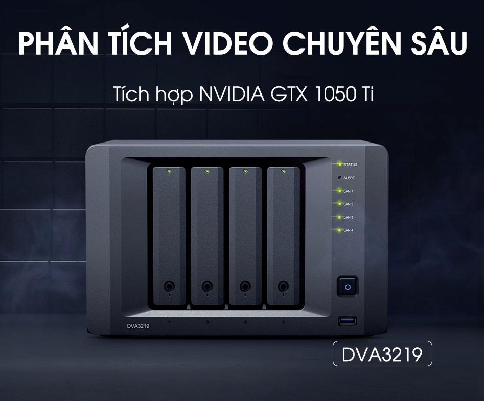 GIẢI PHÁP GIÁM SÁT | PHÂN TÍCH VIDEO VỚI SYNOLOGY NVR DVA3219