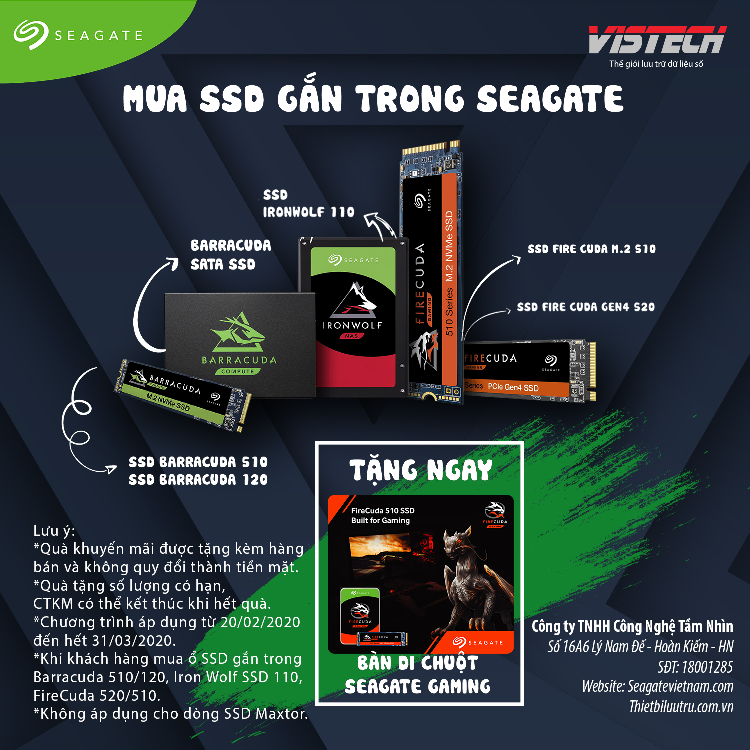 Mua SSD Seagate tặng bàn di chuột Gaming