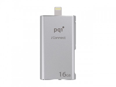 USB OTG PQI iConnect 16GB for iPod, iPad, iPhone - Silver