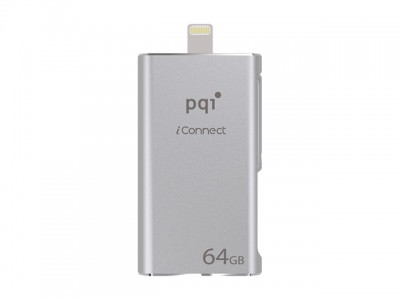 USB OTG PQI iConnect 64GB for iPod, iPad, iPhone - Silver