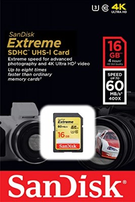 Thẻ nhớ SanDisk Extreme SDHC UHS-I 16GB 60 MB/s SDSDXN-016G-G46