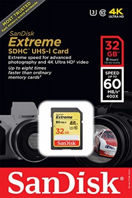 Thẻ nhớ SD SanDisk Extreme 32GB - 60MB/s - SDSDXN-032G-G46