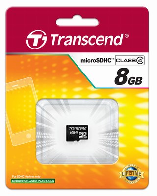 Thẻ nhớ Transcend MicroSDHC 8GB Class 4