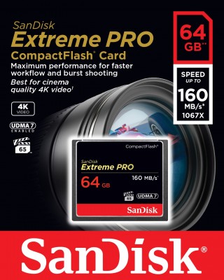 Thẻ nhớ Sandisk CF Extreme PRO 64GB 160MB/s - SDCFXPS-064G-X46