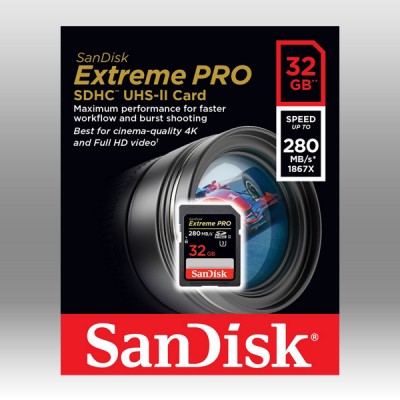 Thẻ nhớ SD Sandisk ExtremePro 32GB - 280MB/s - SDSDXPB-032G-G46