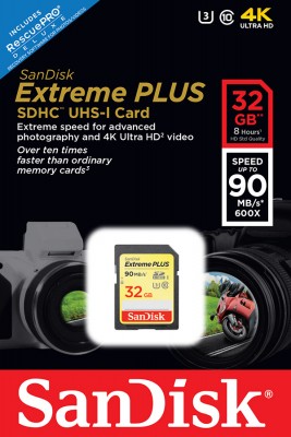 Thẻ nhớ SD SanDisk Extreme 32GB - 90MB/s-SDSDXNE-032G-GNCIN