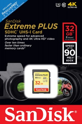 Thẻ nhớ SD SanDisk Extreme 32GB - 90MB/s-SDSDXNE-032G-GNCIN