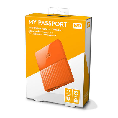 Ổ cứng di động WD My Passport 2TB - New 2016 (Cam) WDBS4B0020BOR 