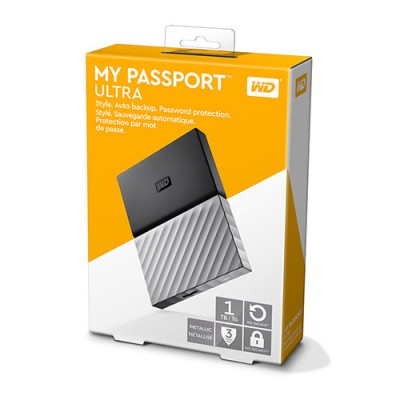 Ổ cứng WD My Passport Ultra (đen xám) 1TB  Model 2017 WDBTLG0010BGY