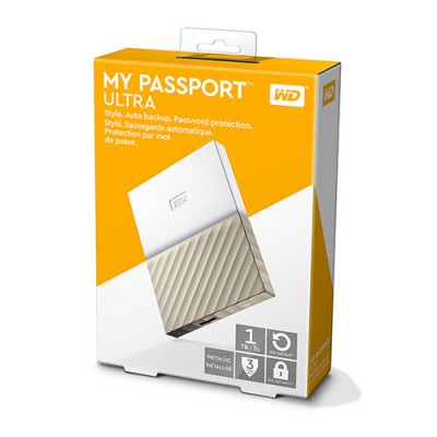Ổ cứng WD My Passport Ultra (bạch kim) 1TB Model 2017  WDBTLG0010BGD