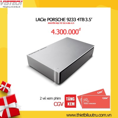 Ổ cứng Lacie Porsche P'9233 4TB 3.5" USB 3.0 - LAC9000385