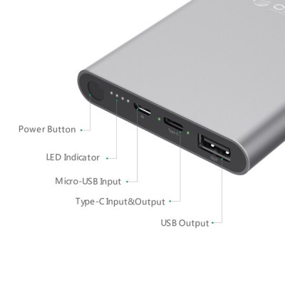 Pin Sạc Dự Phòng Orico 10000mAh Type C  T1-BK