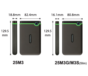 Ổ cứng Transcend StoreJet 25M3S 1TB TS1TSJ25M3S (Xám)