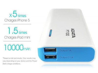 Pin sạc dự phòng ADATA PT100 10.000mAh 