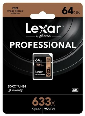 Thẻ nhớ 64GB Pro 633X SDHC 95MB/45MB/s Lexar