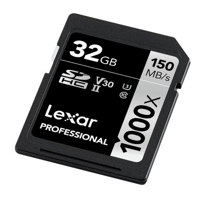 Thẻ nhớ 32GB Pro 1000X SDHC UHS2 U3 150MB/90MB/s Lexar