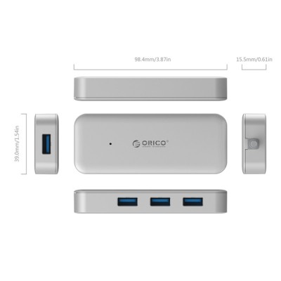 Bộ chia Type C ra 4 cổng USB 3.0