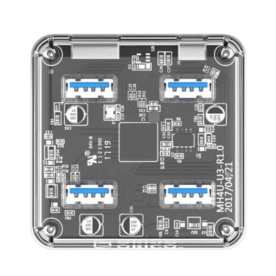 Bộ chia USB HUB 4 cổng USB 3.0 trong suốt