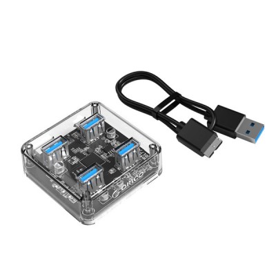 Bộ chia USB HUB 4 cổng USB 3.0 trong suốt