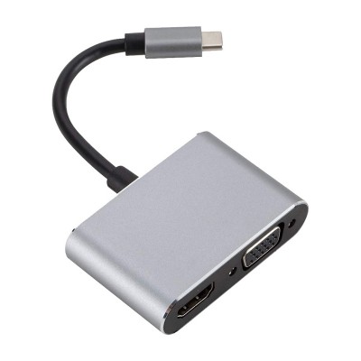 Cáp chuyển USB Type-C sang HDMI và VGA Rapoo XD10V