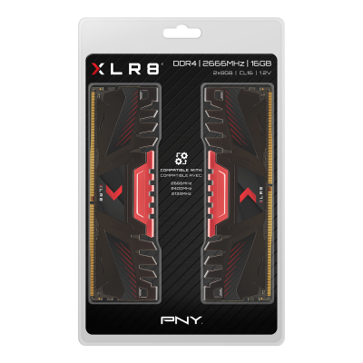 RAM  Kit PNY XLR8 16GB (2x8GB) DDR4 2666MHz (PC4-21300)