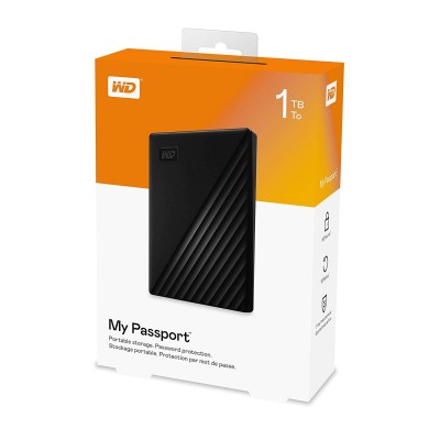 Ổ cứng HDD WD My Passport 1TB 2.5" đen WDBYVG0010BBK-WESN (Chính hãng)