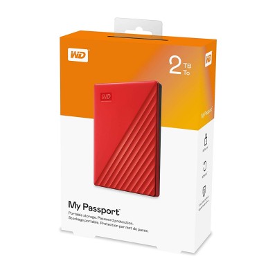 Ổ cứng HDD WD My Passport 2TB 2.5" đỏ WDBYVG0020BRD-WESN