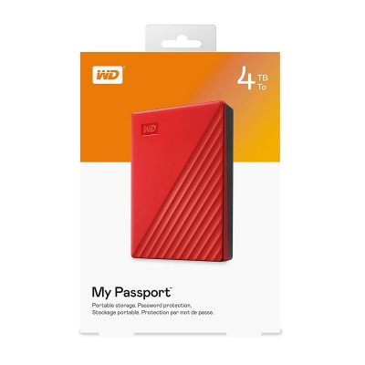 Ổ cứng HDD WD My Passport 4TB 2.5" đỏ WDBPKJ0040BRD-WESN