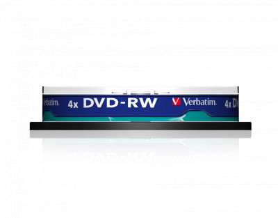 Đĩa Verbatim DVD-RW 4.74.7GB 10pk Spindle 4x Branded Rewritable Media Disc DVD 43552 
