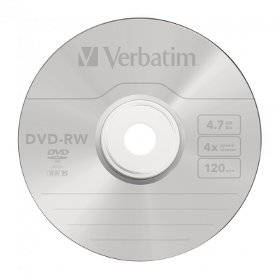 Đĩa Verbatim DVD-RW 4.74.7GB 10pk Spindle 4x Branded Rewritable Media Disc DVD 43552 