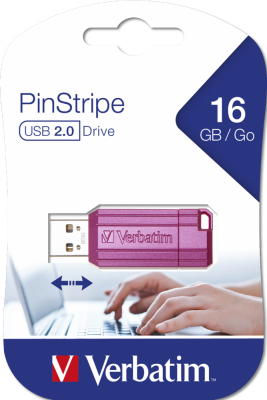 USB Verbatim STORE'N'GO PINSTRIPE USB DRIVE 16GB ( Màu Hồng)