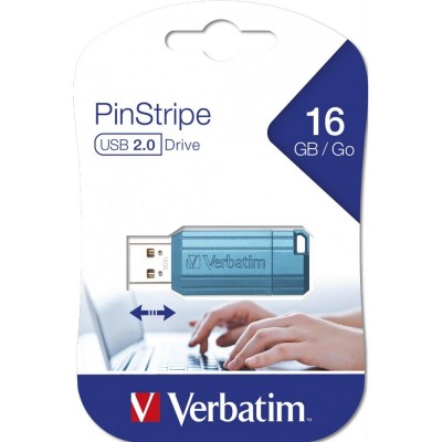 USB Verbatim STORE'N'GO PINSTRIPE USB DRIVE 16GB ( Màu Xanh dương)