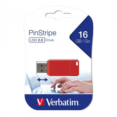 USB Verbatim Store'n' Go PinStripe 16GB ( Màu đỏ)