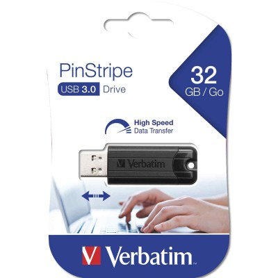 USB Verbatim Store'n' Go PinStripe 32GB 3.0 ( Màu đen)