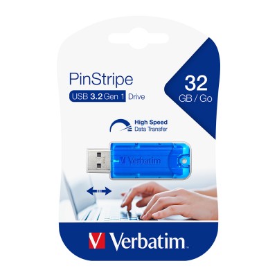 USB Verbatim Store'n' Go PinStripe 32GB 3.0 ( Màu xanh dương)