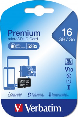 Thẻ nhớ Verbatim Micro SDHC 16GB Class 10