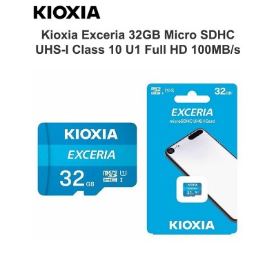 Thẻ nhớ MicroSD 32GB UHS-I C10 Kioxia Exceria 100MBs(Không có Adapter)