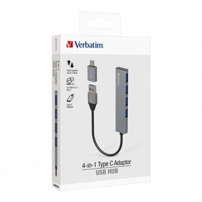 Bộ chia Verbatim USB HUB 4 cổng USB 3.1 Type C