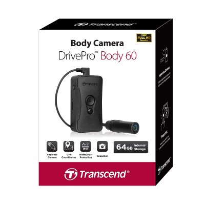 Máy quay đeo trên người Transcend DrivePro™ Body 60 eMMC 64 GB Wifi